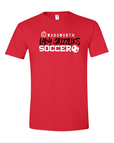 Wadsworth Lady Grizzlies Soccer Adult Heavy Cotton T-shirt