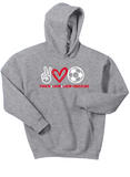 Wadsworth Lady Grizzlies Soccer Peace Love Lady Grizzlies Youth Hoodie