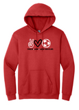 Wadsworth Lady Grizzlies Soccer Peace Love Lady Grizzlies Adult Unisex Hoodie