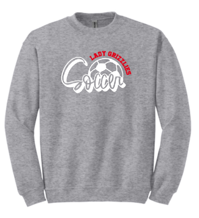 Wadsworth Lady Grizzlies Soccer Ball Youth Crew Sweatshirt