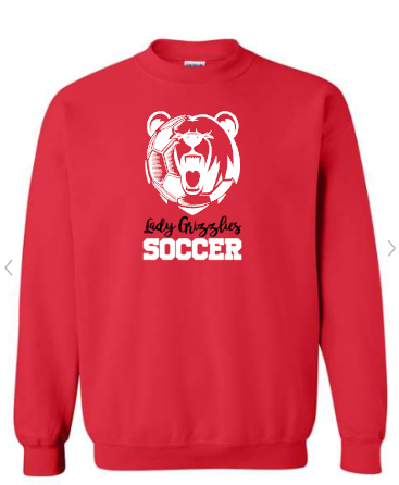 Wadsworth Lady Grizzlies Soccer Youth Bear Crew Sweatshirt