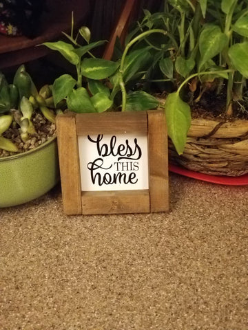 Bless this home mini sign Christmas