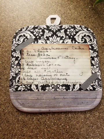 Custom Recipe Pot Holder Christmas