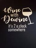 Wine with DeWine Black Tshirt