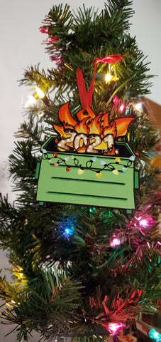 Christmas 2021 Green Dumpster Ornament