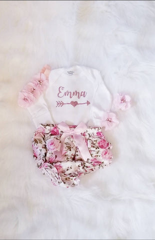 Baby Girl Coming Home Hospital Photoshoot Outfit