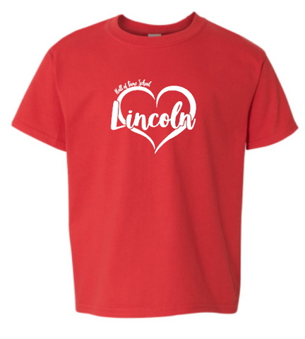 Wadsworth Lincoln Youth Red Softstyle T-shirt