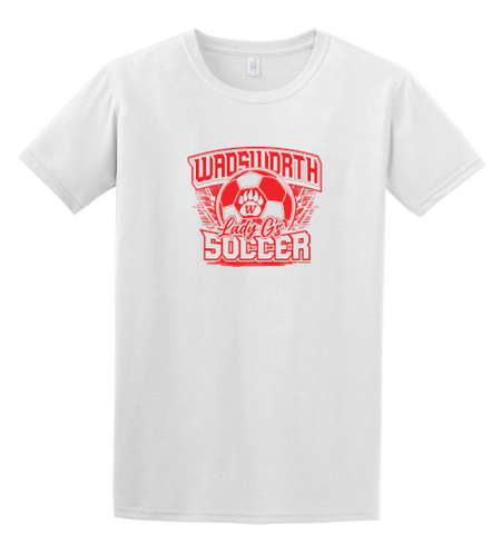 Wadsworth Lady G's Soccer Adult White Softstyle T-shirt