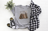 Christmas Tree Snowflakes Leopard T-Shirt or Hoodie