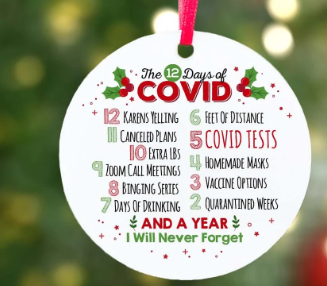 Christmas 12 Days of COVID Ornament