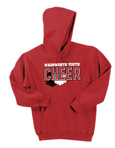 Wadsworth Youth Cheer Red Hoodie