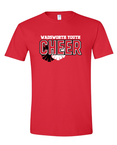 Wadsworth Youth Cheer Adult Red Softstyle T-shirt