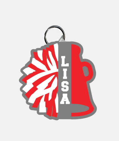 Personalized Wadsworth Youth Cheer Keychain