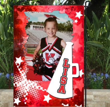 Wadsworth Youth Cheer Personalized Garden Flag