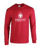 Sacred Heart Spirit Wear Logo Adult Long Sleeve T-shirt