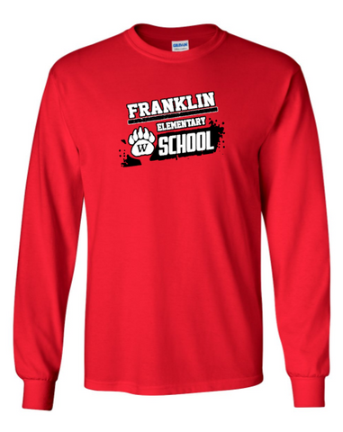 Wadsworth Franklin Elementary Adult Cotton Long Sleeve T-shirt Paw