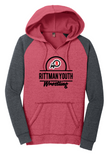 Rittman Youth Wrestling Lightweight Womens Fleece Raglan Hoodie