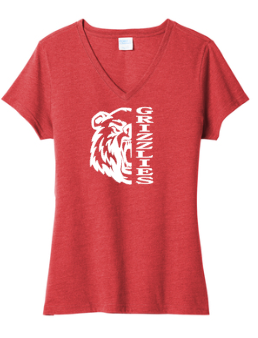 Wadsworth Isham Bear Womens VNeck T-shirt