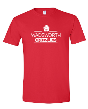 CIS Spirit Wear Wadsworth Grizzlies Adult Heavy Cotton T-shirt