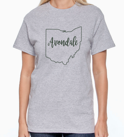 Avondale Ohio Outline Tshirt