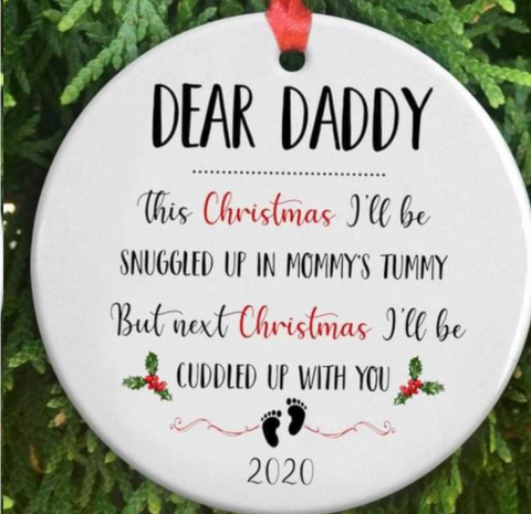 2020 Daddy Ceramic Ornament Christmas