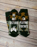 Do Not Disturb I'm Playing Fortnite Socks Xbobx Playstation Christmas