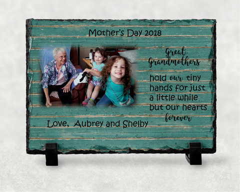 Custom Grandmother Photo Slate, Photo gift, Mother's Day Gift