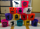 Personalized Multi-Color in One LED Light Up Halloween Bucket