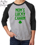 St. Patricks Day Shirt, Mom's Lucky Charm Kid Shirt, Lucky Clover Kid Shirt