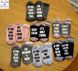 Socks, If You Can Read This .. Custom Saying, Birthday Gift, Leave Me Alone, Go Ask Your Dad