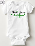 New Parent Gift- St. Patricks Day Onesie, Mommy's Little Leprechaun - Baby Toddler Onesie Shirt