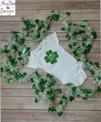 New Parent Gift- St. Patricks Day Onesie, I Mustache You Not to Pinch