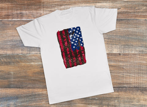 Lace and Leopard American Flag T-Shirt, 4th of July shirt