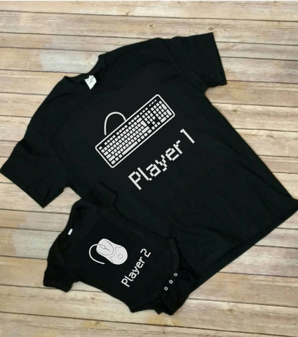 Player 1 Player 2 Matching Shirt Set