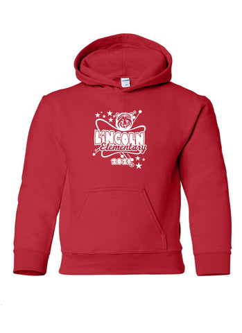 Wadsworth Lincoln Elementary Youth Red Hoodie