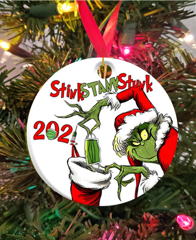 2021 Grinch Stink Stank Stunk Grinch Christmas Ornament