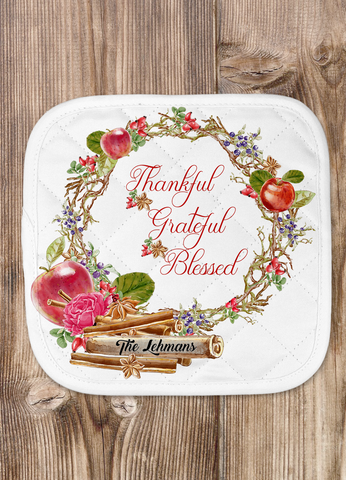 Fall Thankful Grateful Blessed Pot Holder