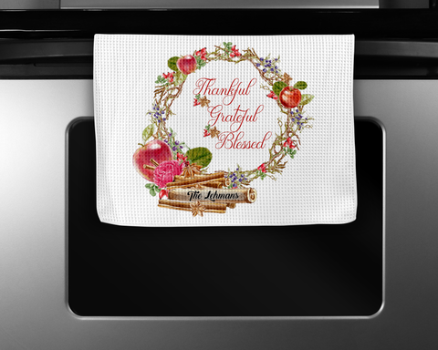 Fall Thankful Grateful Blessed Towel