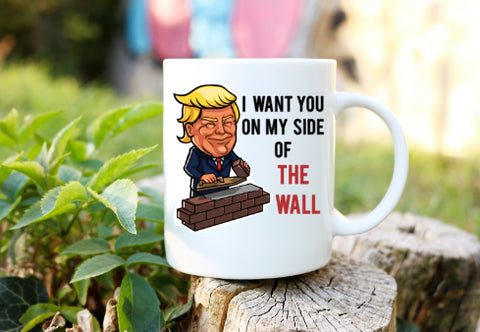 Valentine's Day Trump Wall Coffee Mug