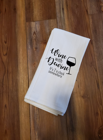 Wine with DeWine Towel, Ohio Towel